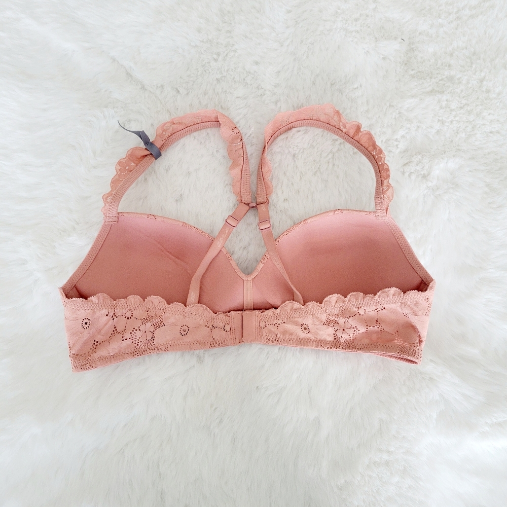 💫AERIE REAL HAPPY WIRELESS PUSH UP RETRO LACE BRA SIZE 34B - Picture 10 of 10